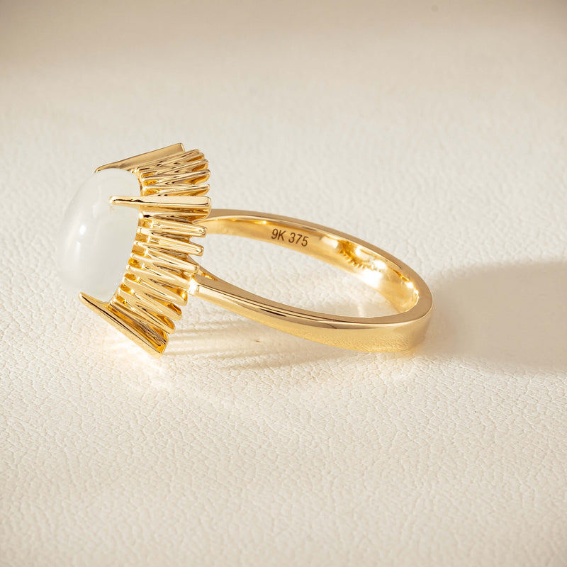 9ct Yellow Gold Moonstone Meteor Ring - Ring - Walker & Hall