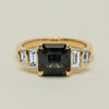 18ct Yellow Gold 3.06ct Teal Sapphire & Diamond Daphne Ring - Ring - Walker & Hall