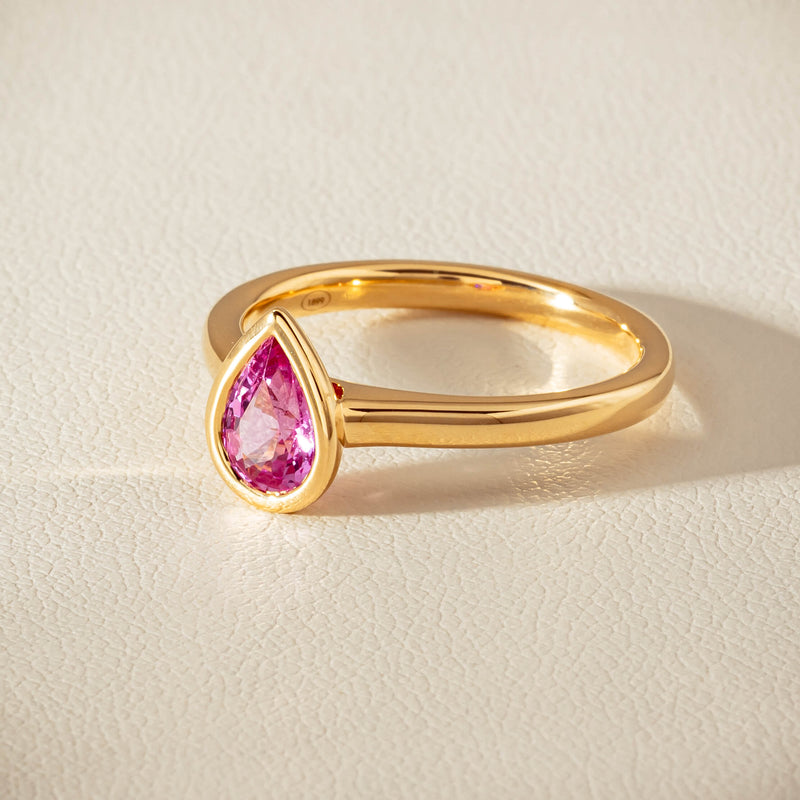 18ct Yellow Gold .80ct Pink Sapphire Natalia Ring - Ring - Walker & Hall
