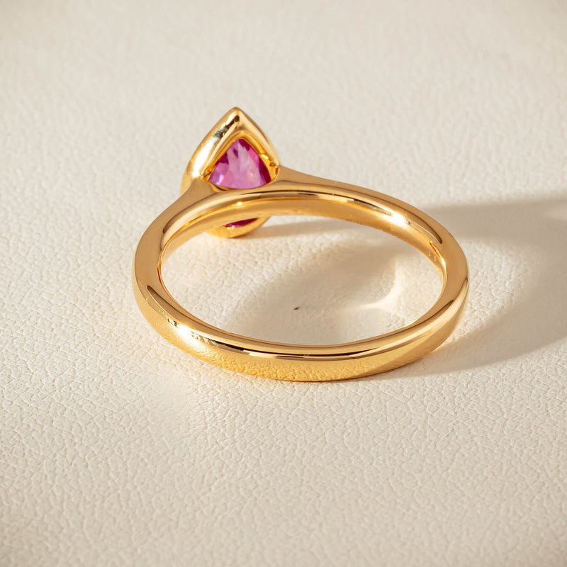 18ct Yellow Gold .80ct Pink Sapphire Natalia Ring - Ring - Walker & Hall