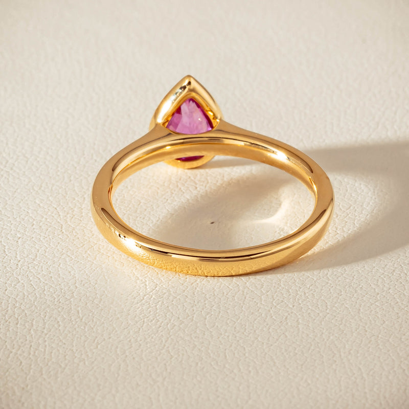 18ct Yellow Gold .80ct Pink Sapphire Natalia Ring - Ring - Walker & Hall