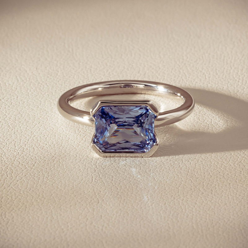 18ct White Gold 2.70ct Light Blue Sapphire Elle Ring - Ring - Walker & Hall