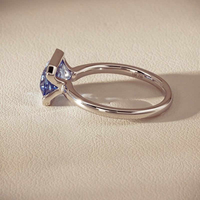 18ct White Gold 2.70ct Light Blue Sapphire Elle Ring - Ring - Walker & Hall