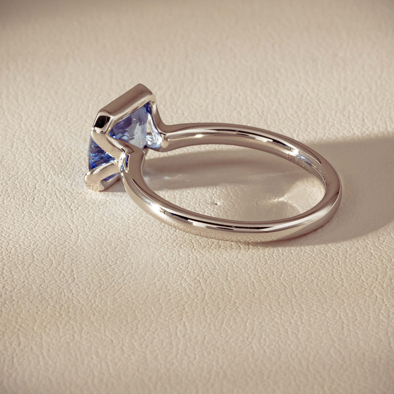 18ct White Gold 2.70ct Light Blue Sapphire Elle Ring - Ring - Walker & Hall