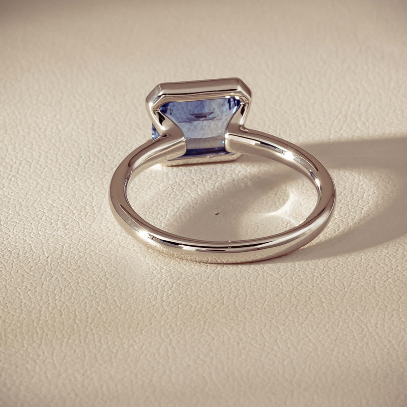 18ct White Gold 2.70ct Light Blue Sapphire Elle Ring - Ring - Walker & Hall