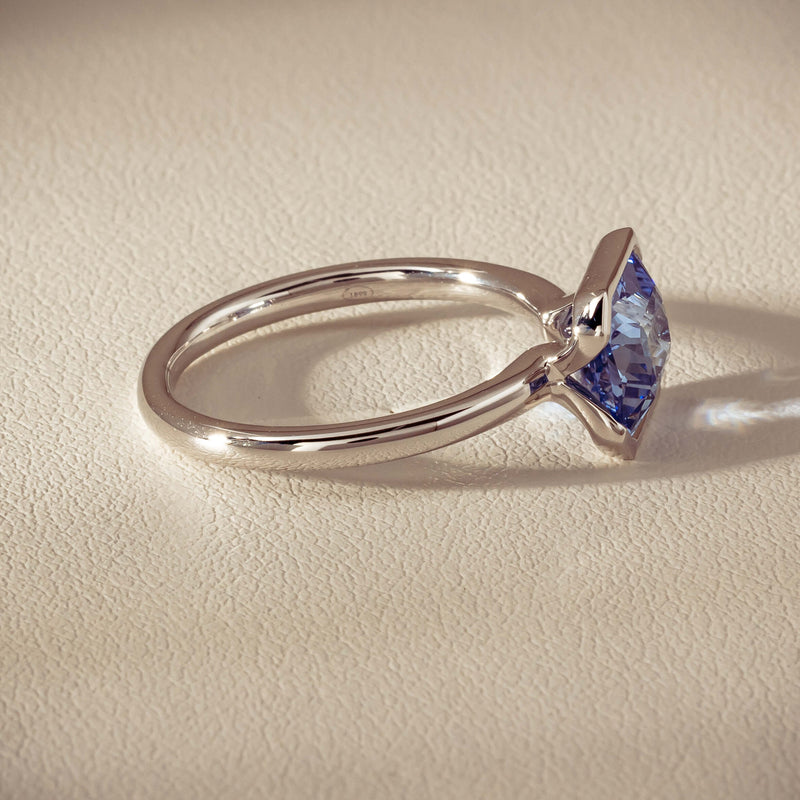 18ct White Gold 2.70ct Light Blue Sapphire Elle Ring - Ring - Walker & Hall