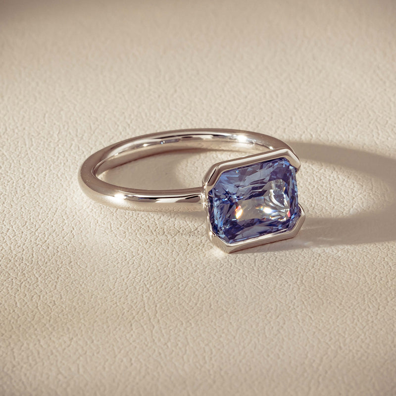 18ct White Gold 2.70ct Light Blue Sapphire Elle Ring - Ring - Walker & Hall