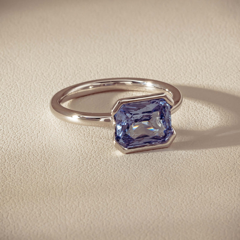 18ct White Gold 2.70ct Light Blue Sapphire Elle Ring - Ring - Walker & Hall