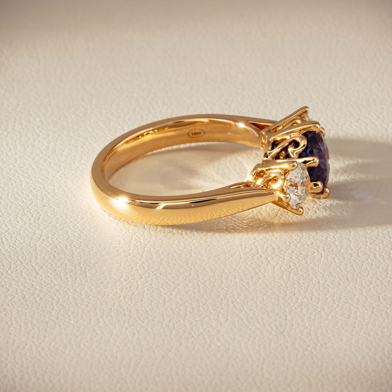 18ct Yellow Gold 2.03ct Sapphire & Diamond Coronado Ring - Ring - Walker & Hall