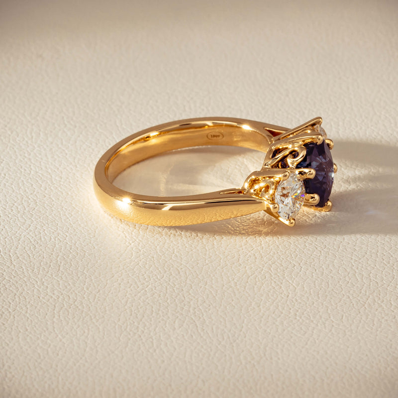 18ct Yellow Gold 2.03ct Sapphire & Diamond Coronado Ring - Ring - Walker & Hall