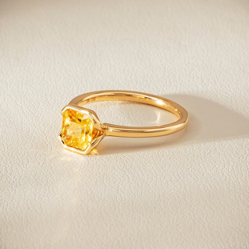 18ct Yellow Gold 2.03ct Yellow Sapphire Elle Ring - Ring - Walker & Hall