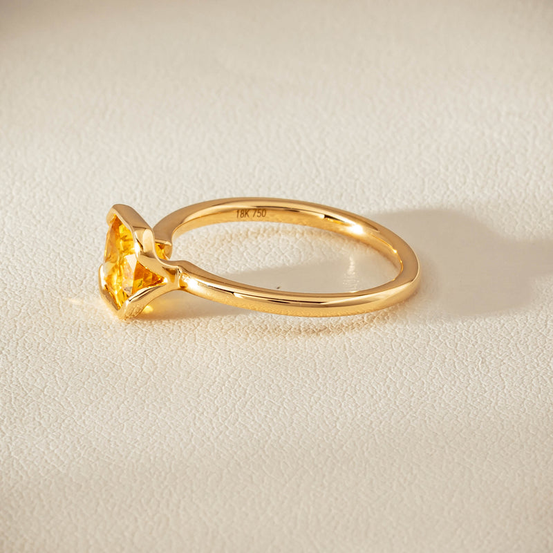 18ct Yellow Gold 2.03ct Yellow Sapphire Elle Ring - Ring - Walker & Hall