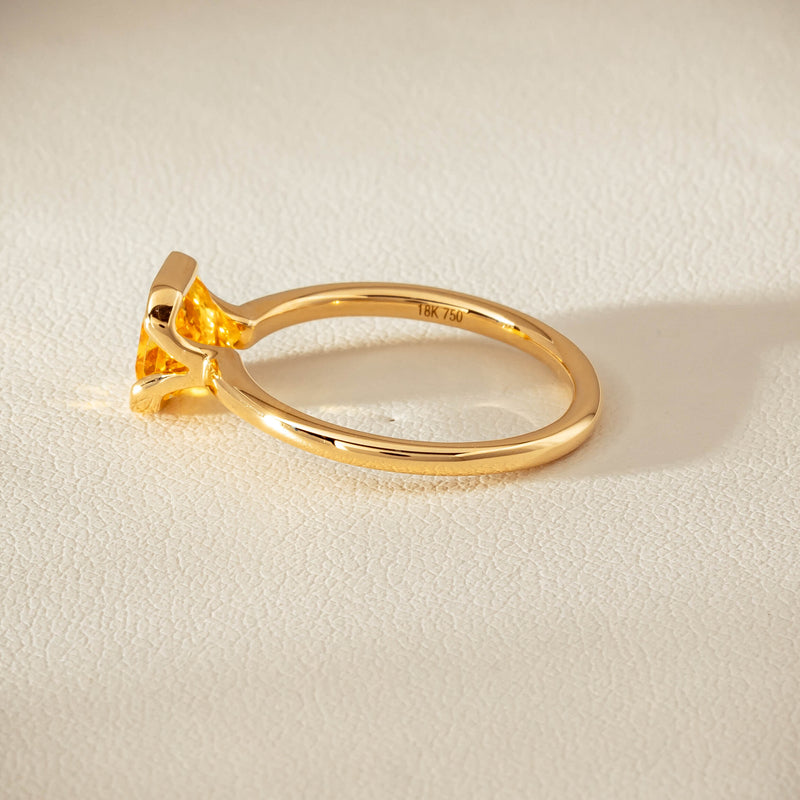 18ct Yellow Gold 2.03ct Yellow Sapphire Elle Ring - Ring - Walker & Hall