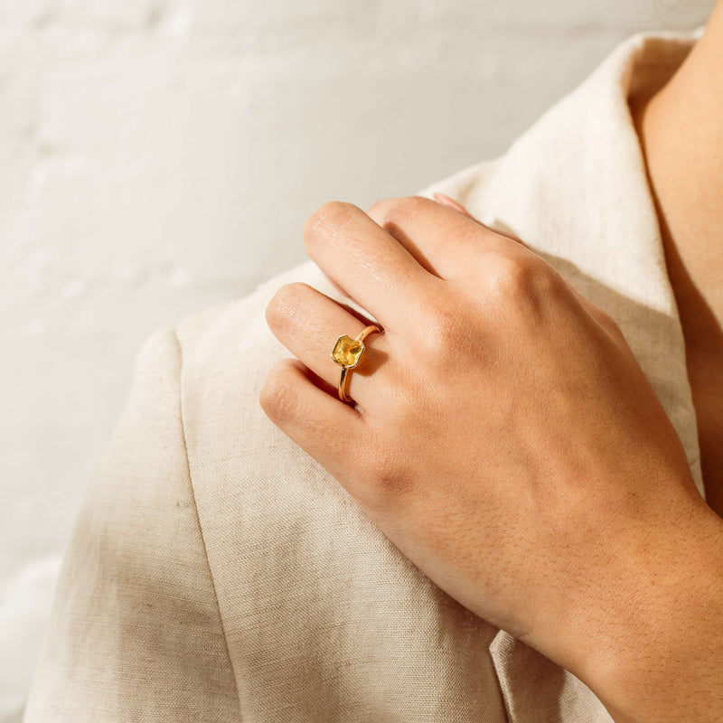 18ct Yellow Gold 2.03ct Yellow Sapphire Elle Ring - Ring - Walker & Hall