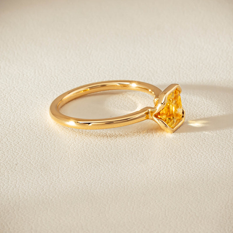 18ct Yellow Gold 2.03ct Yellow Sapphire Elle Ring - Ring - Walker & Hall
