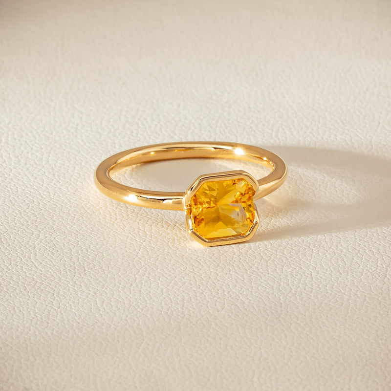 18ct Yellow Gold 2.03ct Yellow Sapphire Elle Ring - Ring - Walker & Hall
