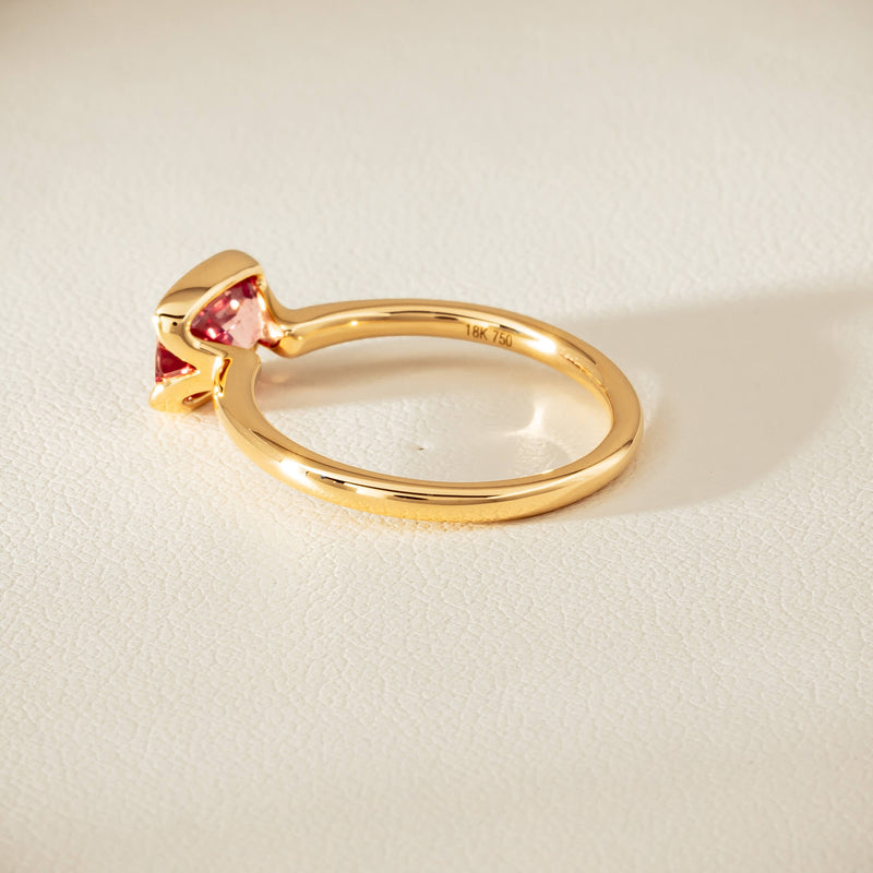18ct Yellow Gold 1.75ct Pink Sapphire Elle Ring - Ring - Walker & Hall