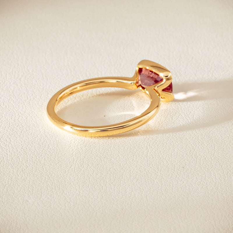 18ct Yellow Gold 1.75ct Pink Sapphire Elle Ring - Ring - Walker & Hall