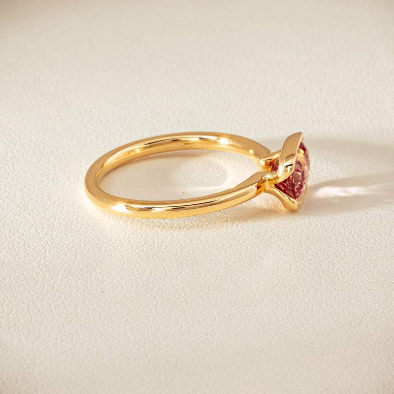 18ct Yellow Gold 1.75ct Pink Sapphire Elle Ring - Ring - Walker & Hall