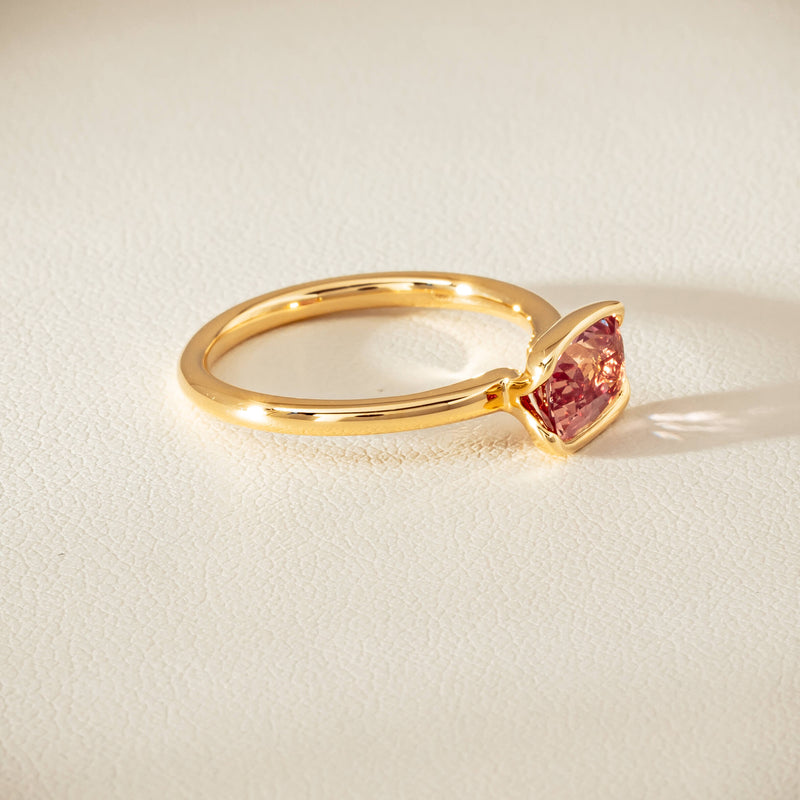 18ct Yellow Gold 1.75ct Pink Sapphire Elle Ring - Ring - Walker & Hall