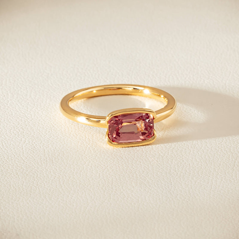 18ct Yellow Gold 1.75ct Pink Sapphire Elle Ring - Ring - Walker & Hall