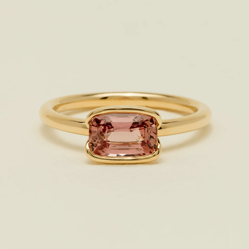 18ct Yellow Gold 1.75ct Pink Sapphire Elle Ring - Ring - Walker & Hall