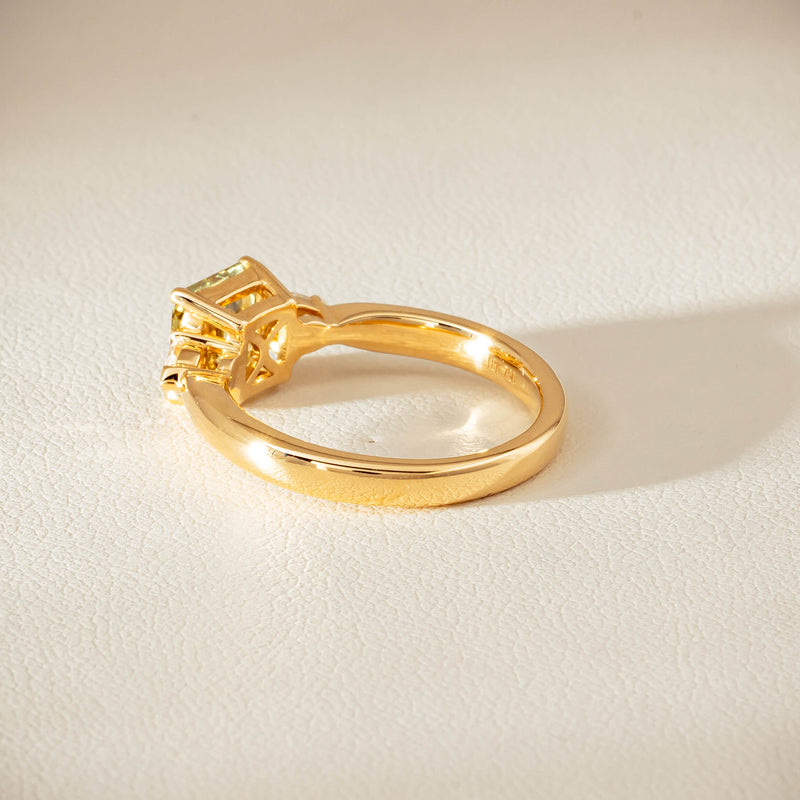 18ct Yellow Gold 1.56ct Green Sapphire & Diamond Ayla Ring - Ring - Walker & Hall