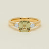 18ct Yellow Gold 1.56ct Green Sapphire & Diamond Ayla Ring - Ring - Walker & Hall