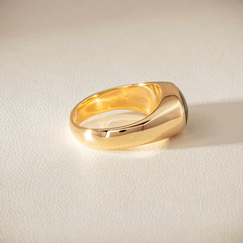 Deja Vu 9ct Yellow Gold Greenstone Ring - Ring - Walker & Hall