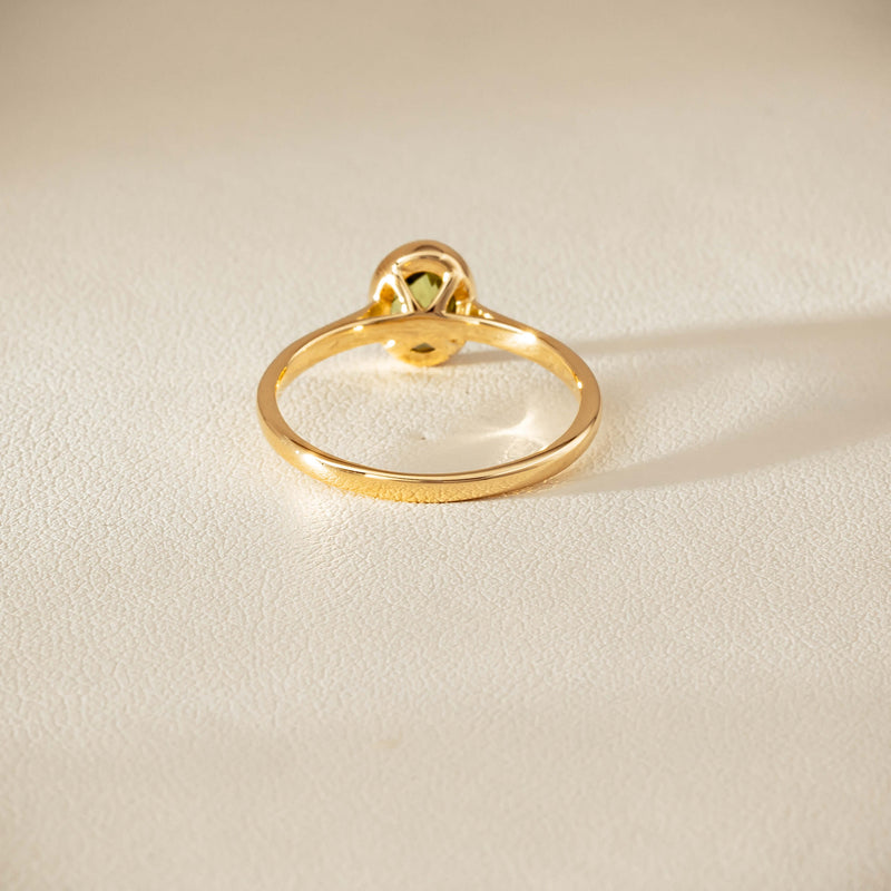 9ct Yellow Gold Peridot Iris Ring - Ring - Walker & Hall