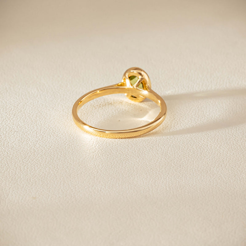 9ct Yellow Gold Peridot Iris Ring - Ring - Walker & Hall