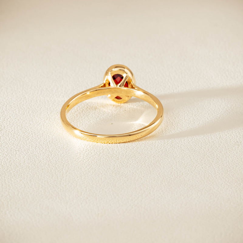 9ct Yellow Gold Garnet Iris Ring - Ring - Walker & Hall