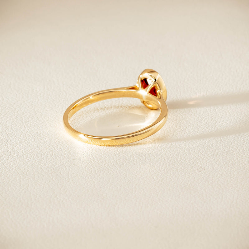 9ct Yellow Gold Garnet Iris Ring - Ring - Walker & Hall
