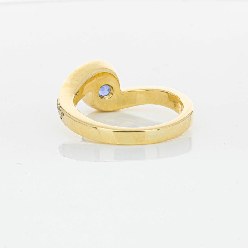 Deja Vu 18ct Yellow Gold 1.28ct Sapphire & Diamond Ring - Ring - Walker & Hall
