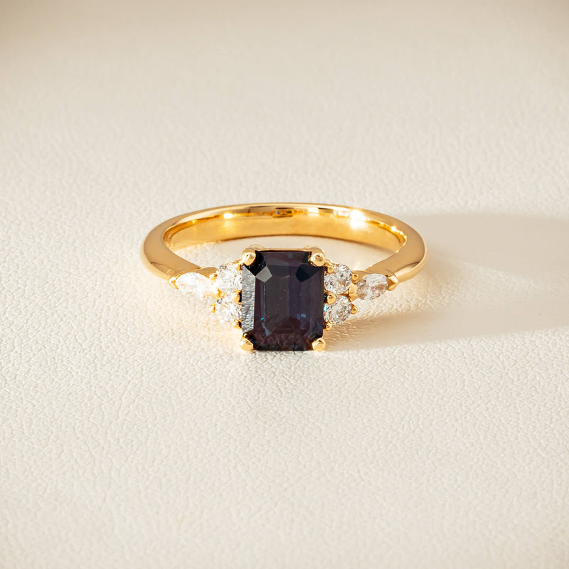18ct Yellow Gold 1.52ct Teal Sapphire & Diamond Oriana Ring - Ring - Walker & Hall