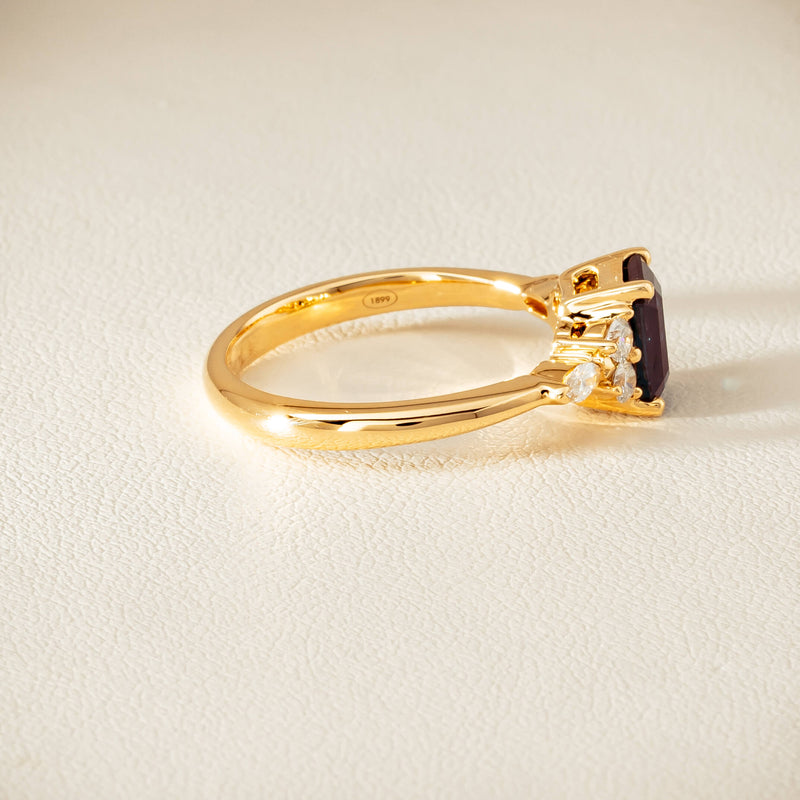 18ct Yellow Gold 1.52ct Teal Sapphire & Diamond Oriana Ring - Ring - Walker & Hall