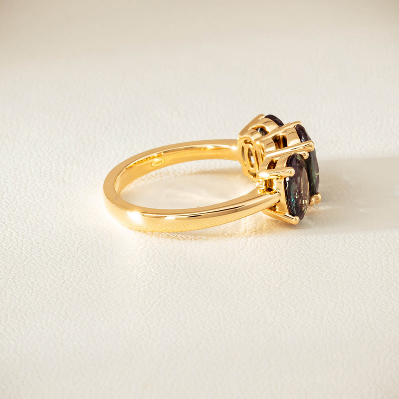 18ct Yellow Gold 4.47ct Green Sapphire Odyssey Ring - Ring - Walker & Hall