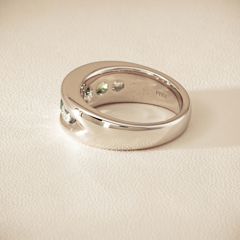 Platinum Green Sapphire & Diamond Eugenie Ring - Ring - Walker & Hall