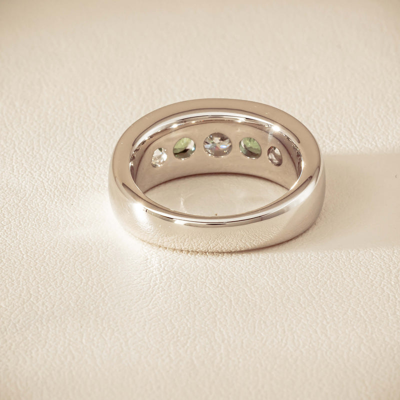 Platinum Green Sapphire & Diamond Eugenie Ring - Ring - Walker & Hall
