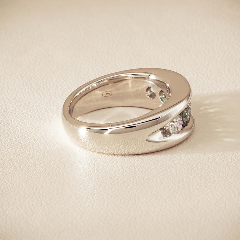 Platinum Green Sapphire & Diamond Eugenie Ring - Ring - Walker & Hall