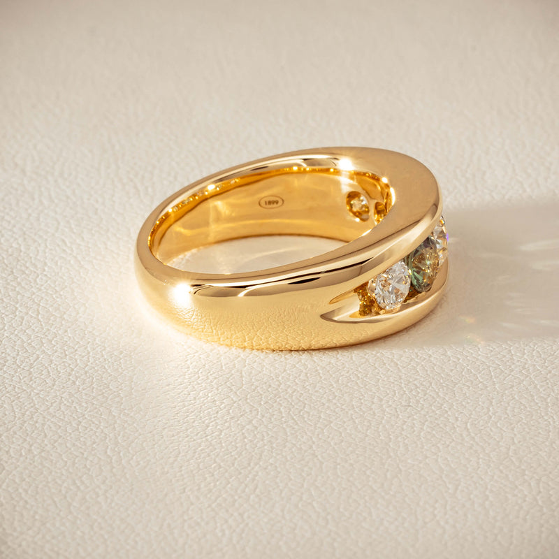 18ct Yellow Gold Green Sapphire & Diamond Eugenie Ring - Ring - Walker & Hall