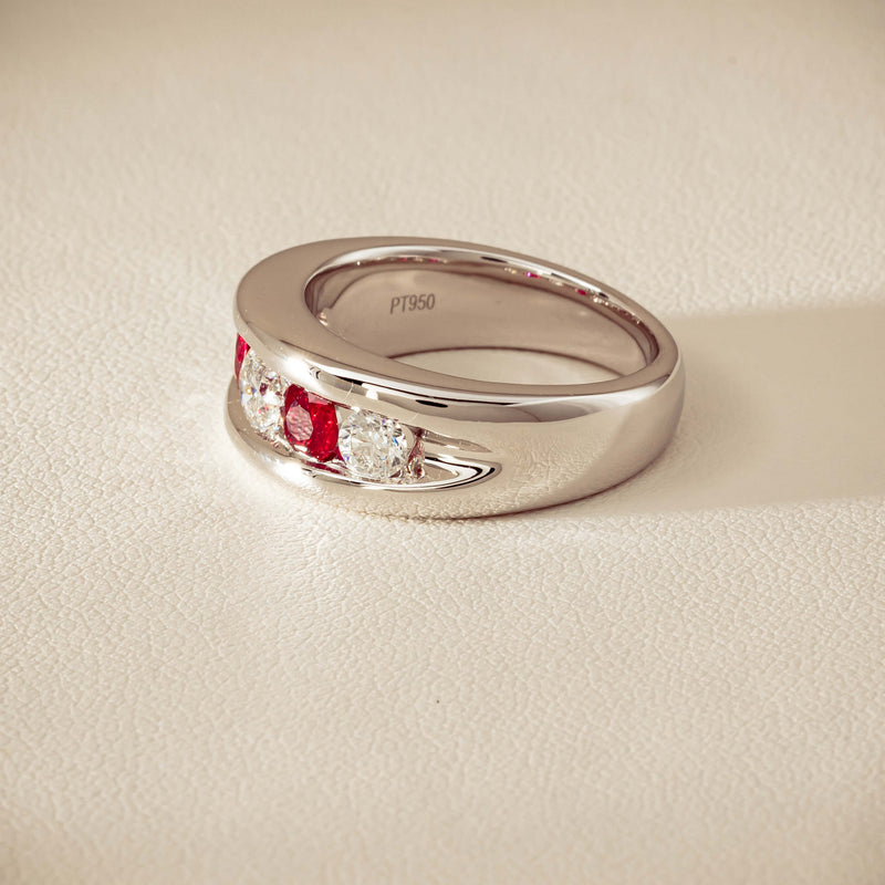 Platinum Ruby & Diamond Eugenie Ring - Ring - Walker & Hall