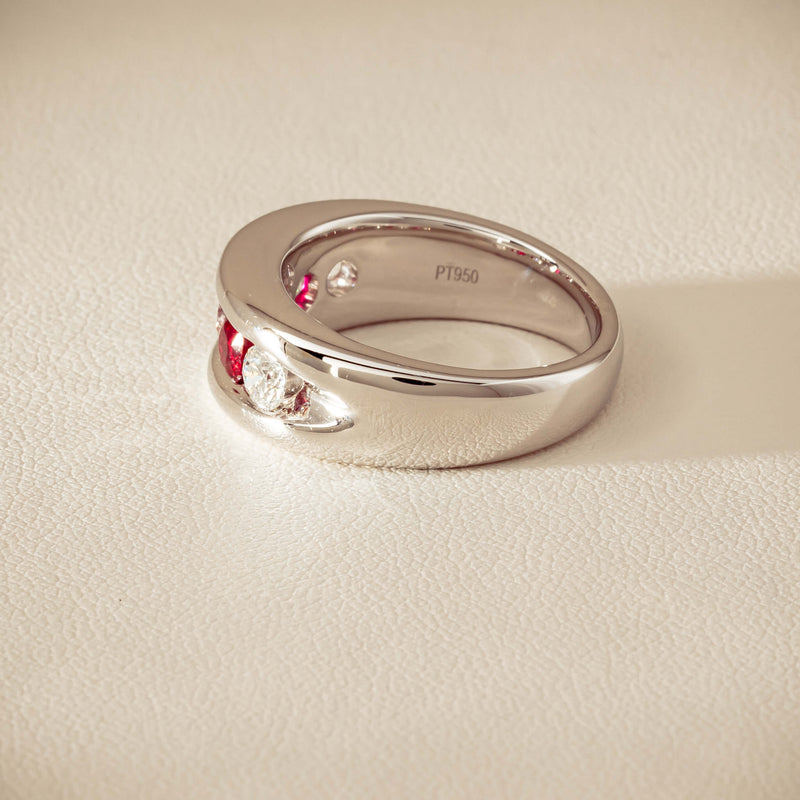 Platinum Ruby & Diamond Eugenie Ring - Ring - Walker & Hall