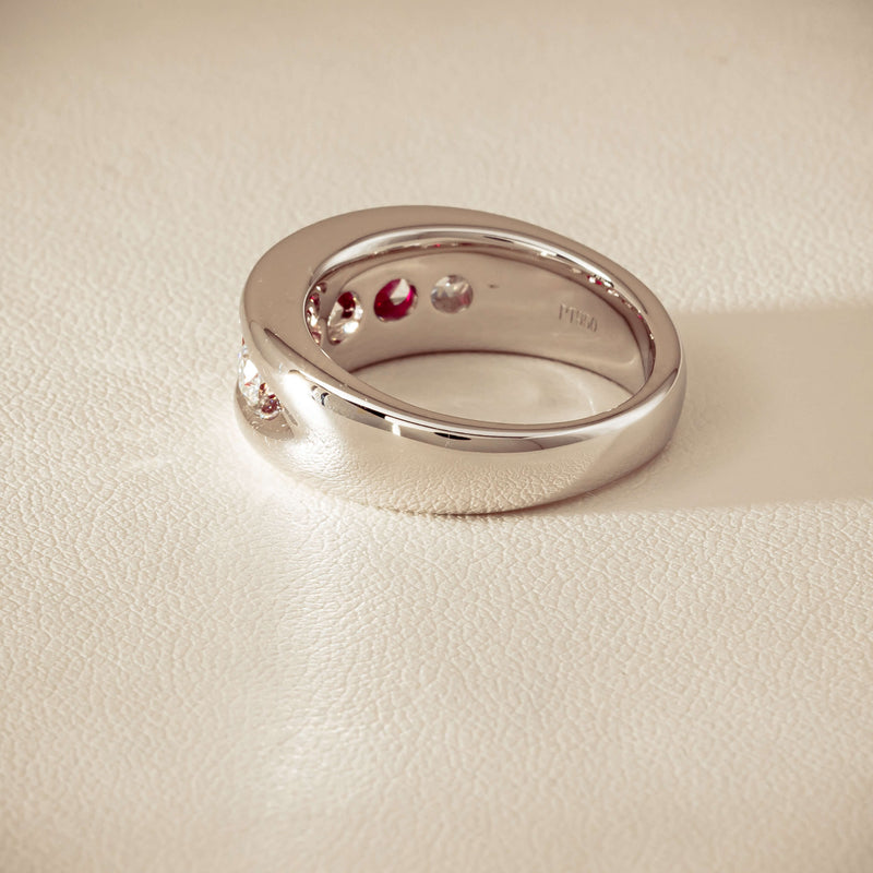 Platinum Ruby & Diamond Eugenie Ring - Ring - Walker & Hall
