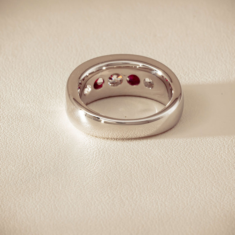 Platinum Ruby & Diamond Eugenie Ring - Ring - Walker & Hall