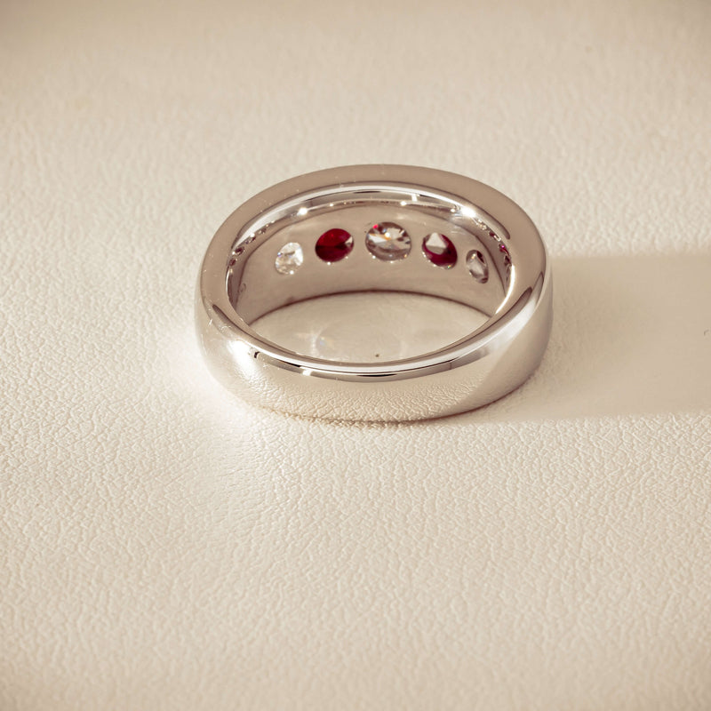 Platinum Ruby & Diamond Eugenie Ring - Ring - Walker & Hall
