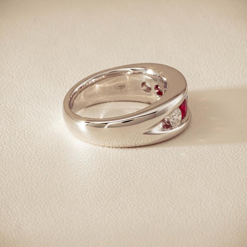 Platinum Ruby & Diamond Eugenie Ring - Ring - Walker & Hall