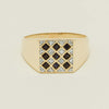 Deja Vu 9ct Yellow Gold Sapphire & Diamond Signet Ring - Ring - Walker & Hall