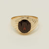 Deja Vu 9ct Yellow Gold 5.00ct Oval Garnet Mens Ring - Ring - Walker & Hall