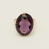 Deja Vu 9ct Rose Gold Large Oval Amethyst Ring - Ring - Walker & Hall